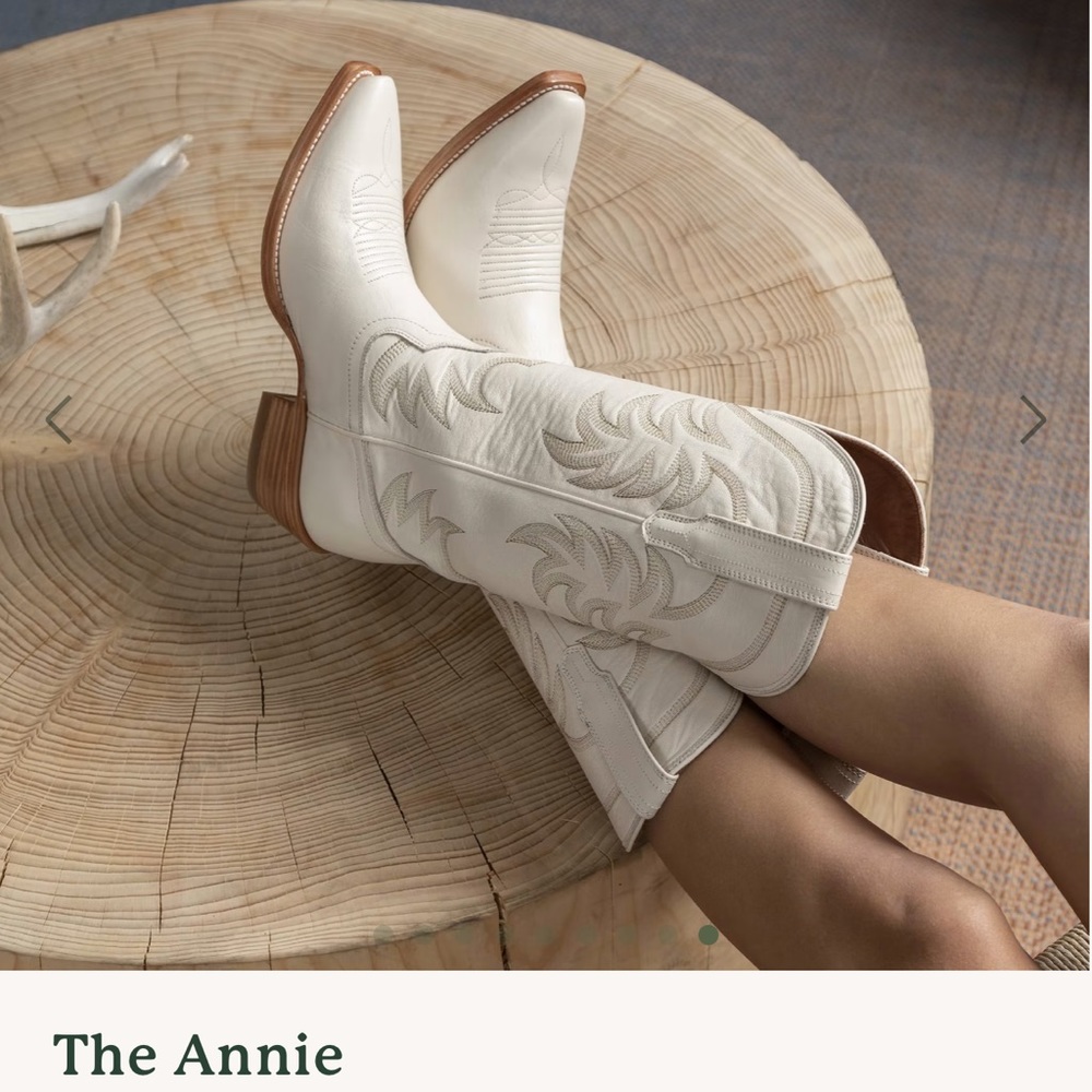 Tecovas Annie Boots in Bone White